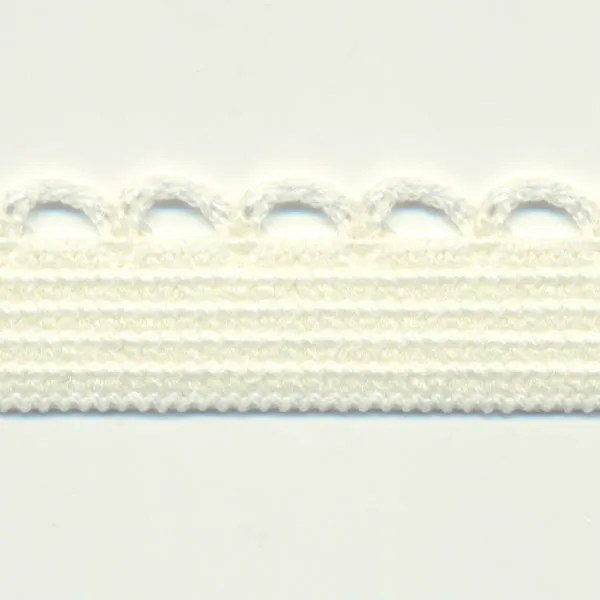 Knit Picot Stretch Tape #106 Ivory