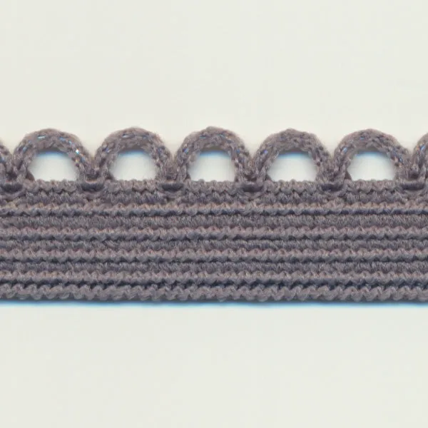 Knit Picot Stretch Tape #49 Charcoal