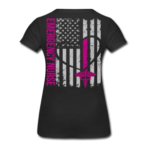 Kristy Emergency Nurse Flag Women’s Premium T-Shirt
