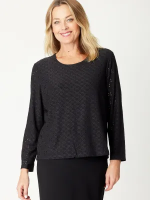 Lace Top - Black - 30785
