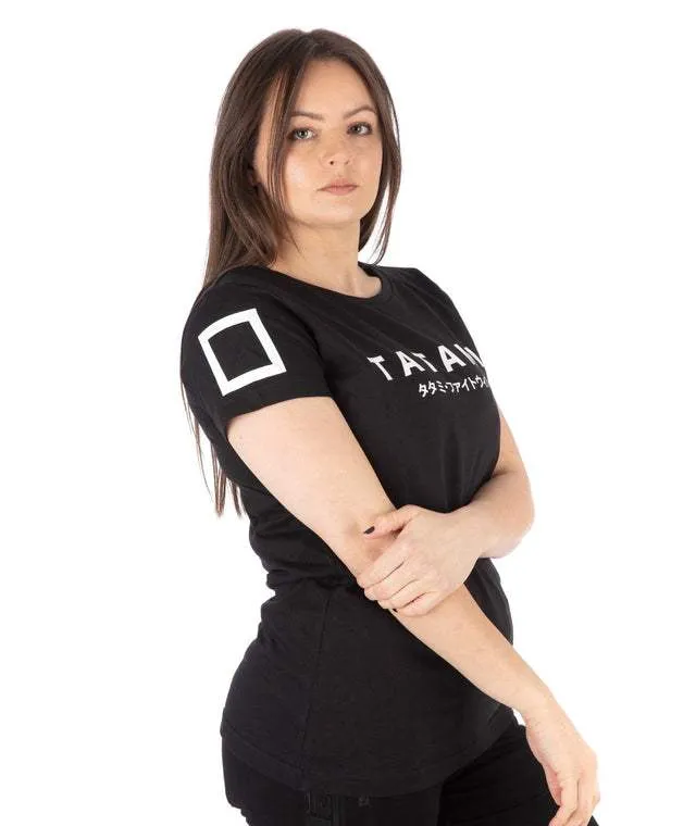 LADIES KATAKANA T-SHIRT BLACK