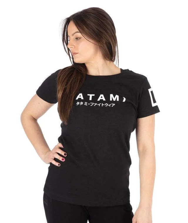 LADIES KATAKANA T-SHIRT BLACK