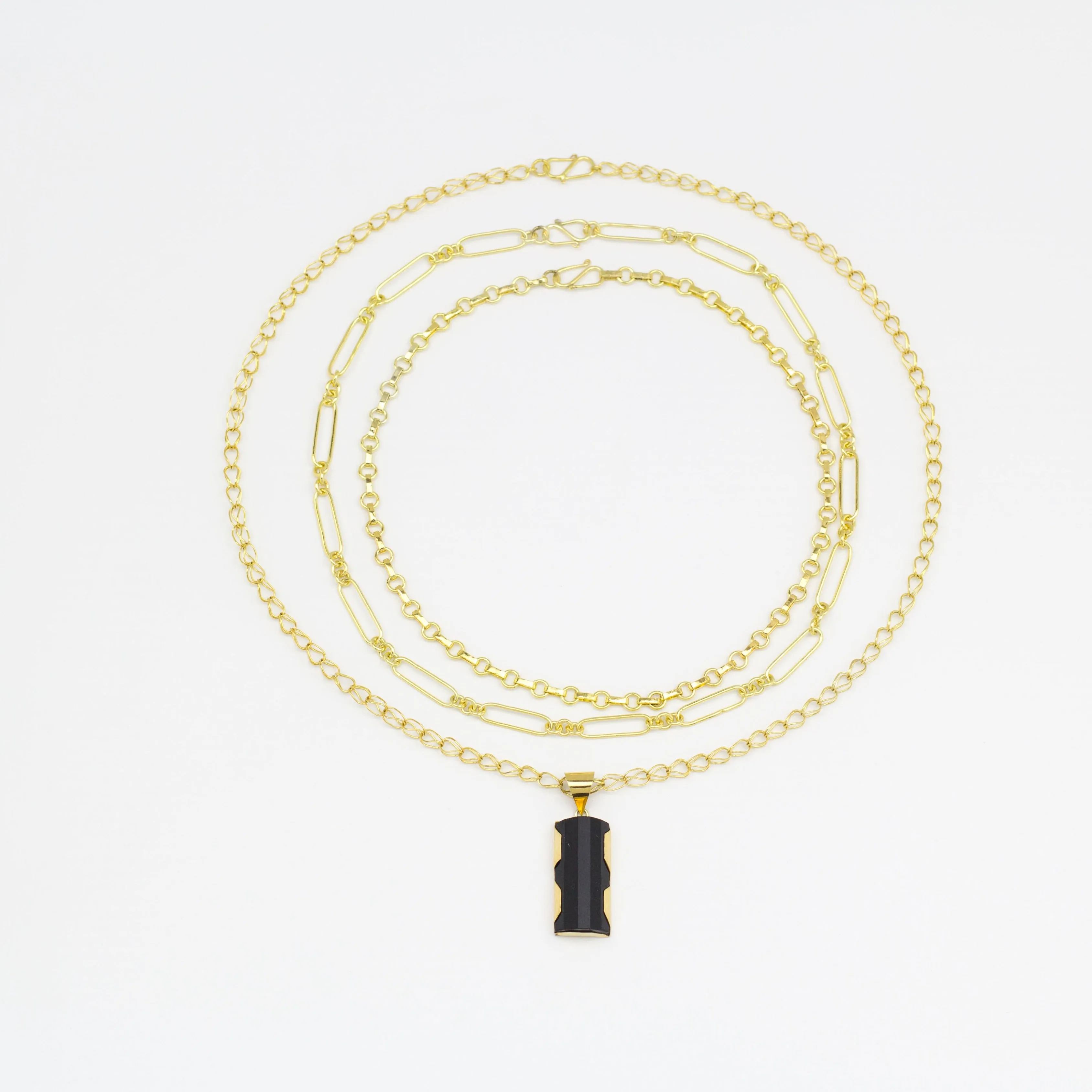 Layared Necklace with Black Tourmaline