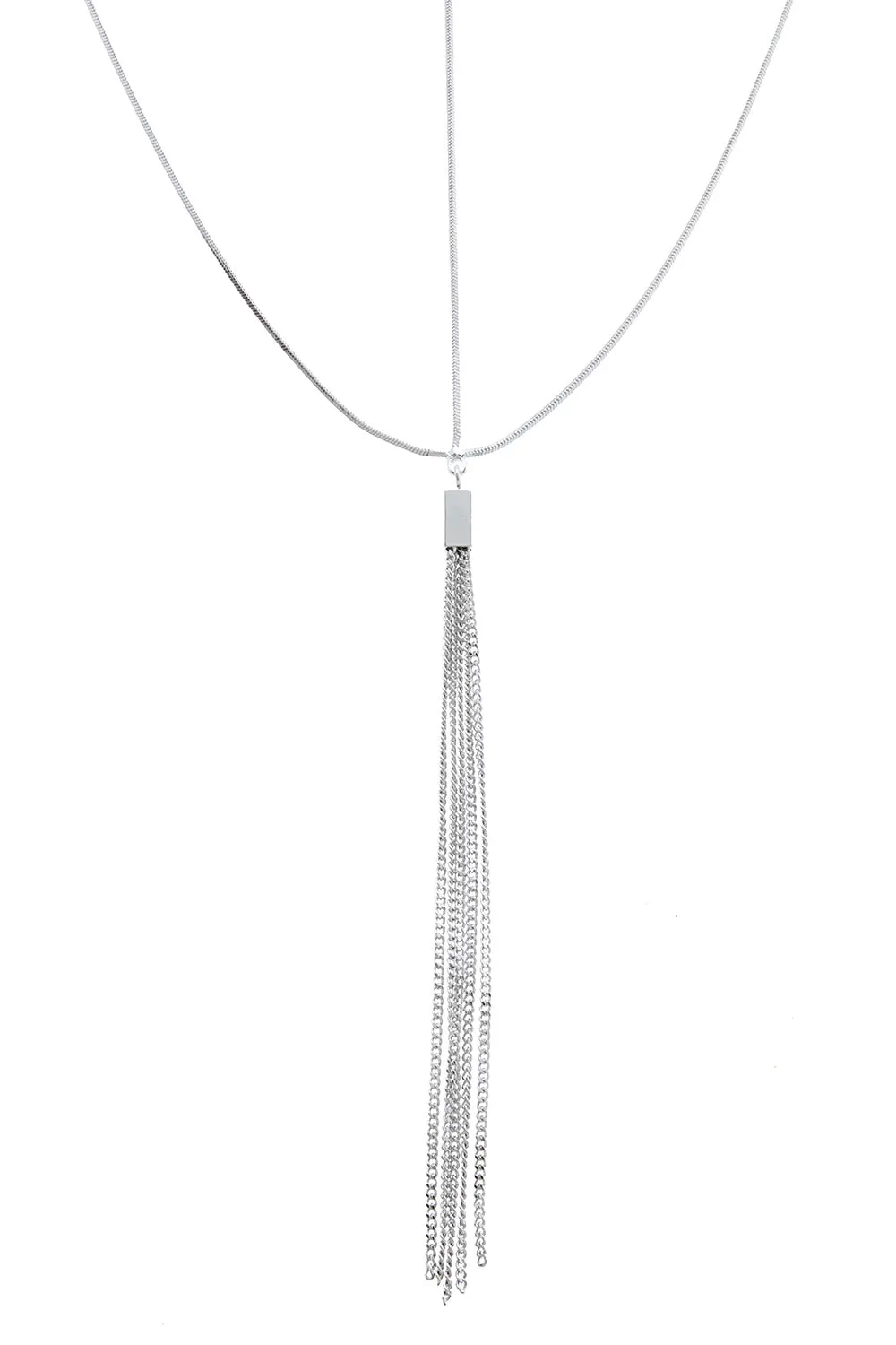 Layered Drop Chain Necklace