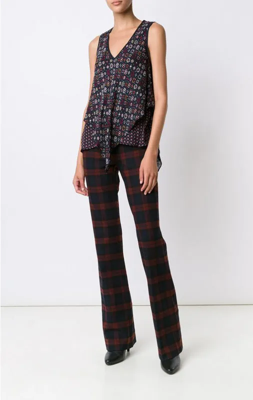 Layered Handkerchief V Neck Tank