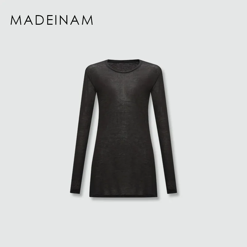 Layered Long-Sleeve T-Shirt Dress