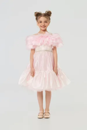 Layered Top Organza Dress