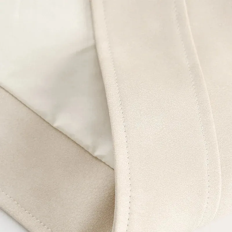 Leather Long Sleeve Lapel Jacket
