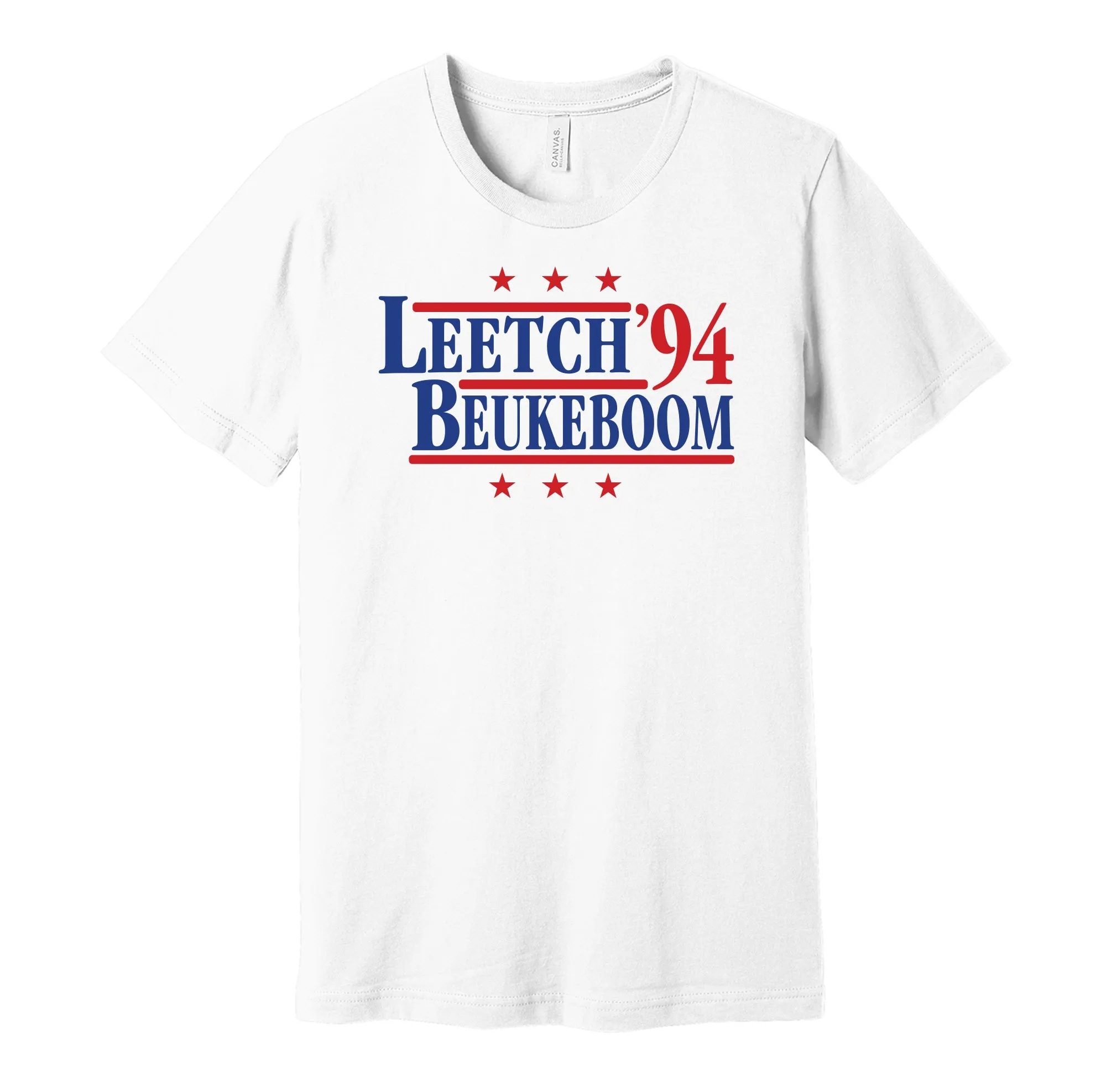 Leetch & Beukeboom '94 - New York Hockey Legends Political Campaign Parody T-Shirt - Hyper Than Hype Shirts