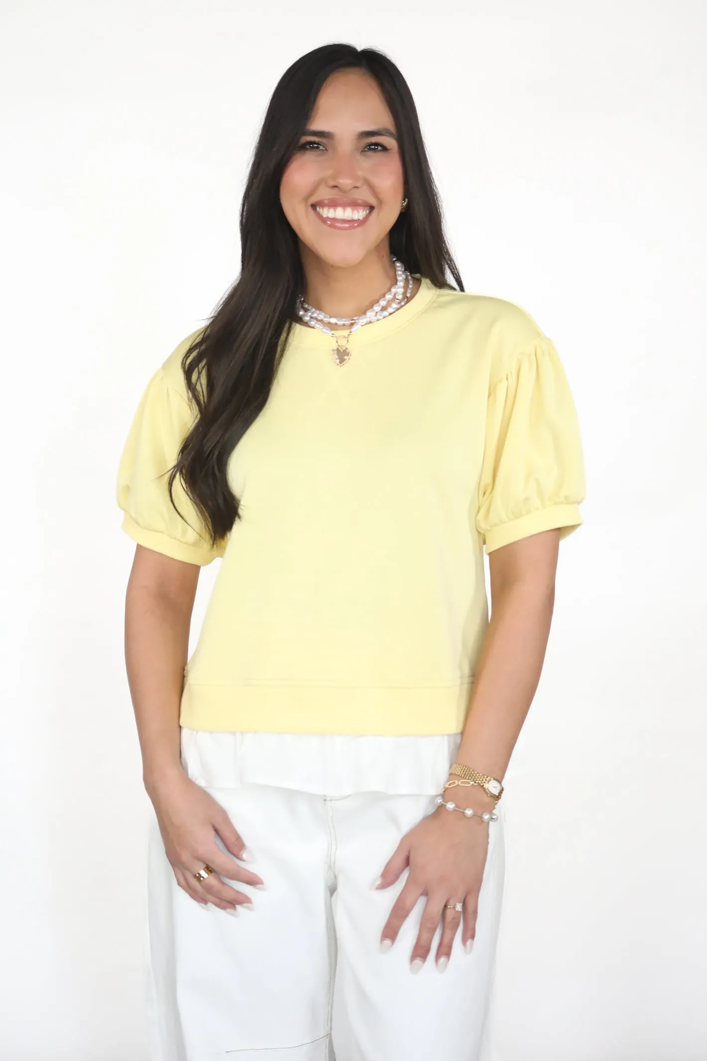 Lemon Drop Layered Sweatshirt