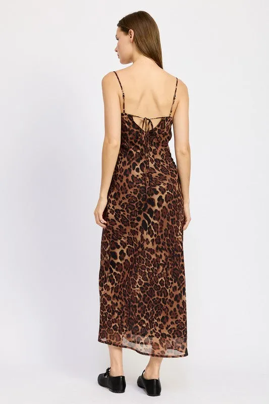 Leopard Layered Maxi Dress