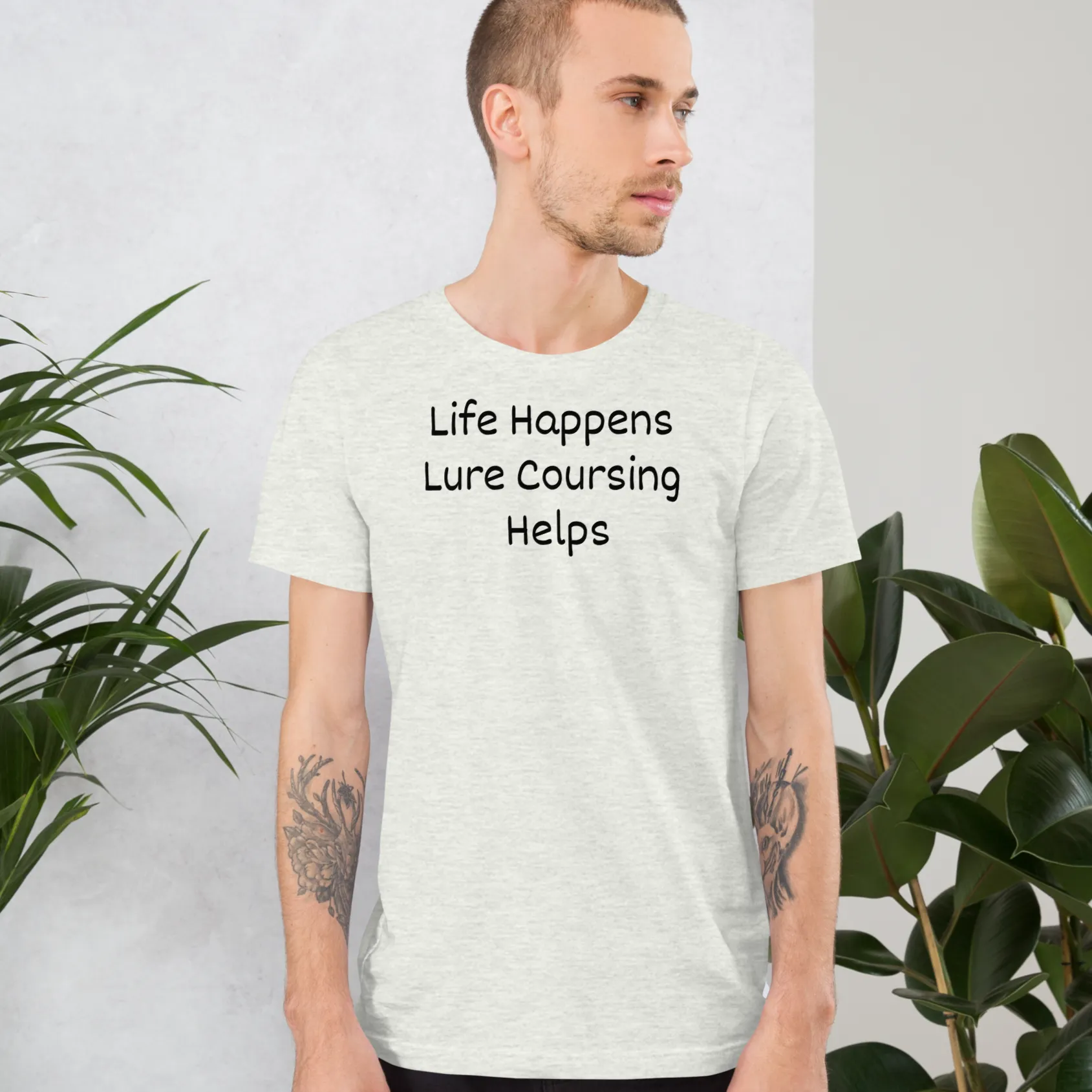 Life Happens, Lure Coursing Helps T-Shirt - Light