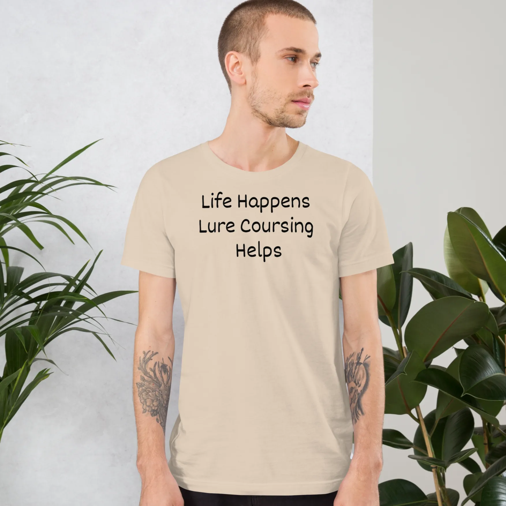 Life Happens, Lure Coursing Helps T-Shirt - Light