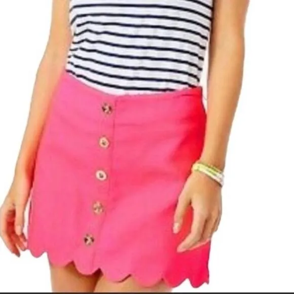 Lilly Pulitzer Women's Kaylie Skort Size 0 Hot Pink Casual Summer