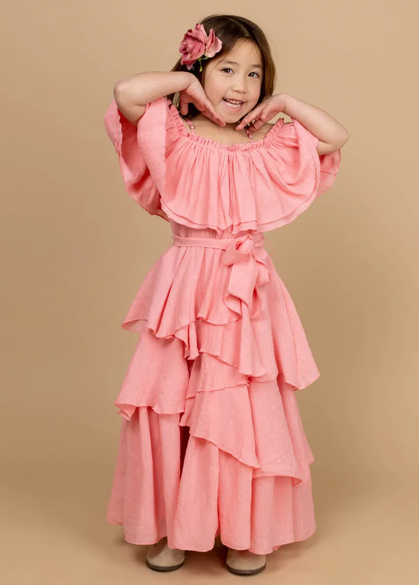 Litta Dress in Coral