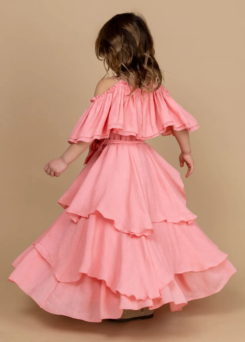 Litta Dress in Coral