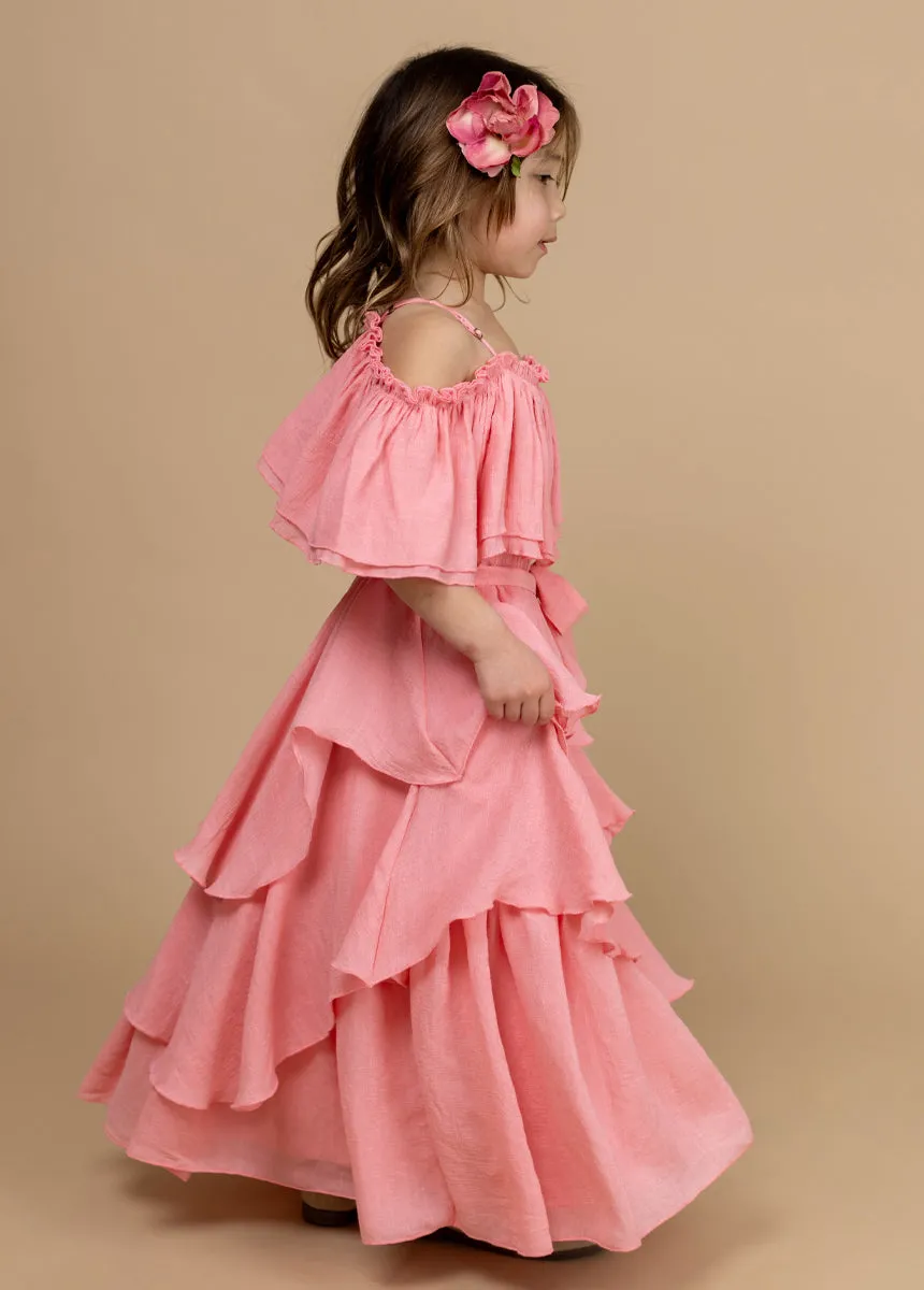 Litta Dress in Coral