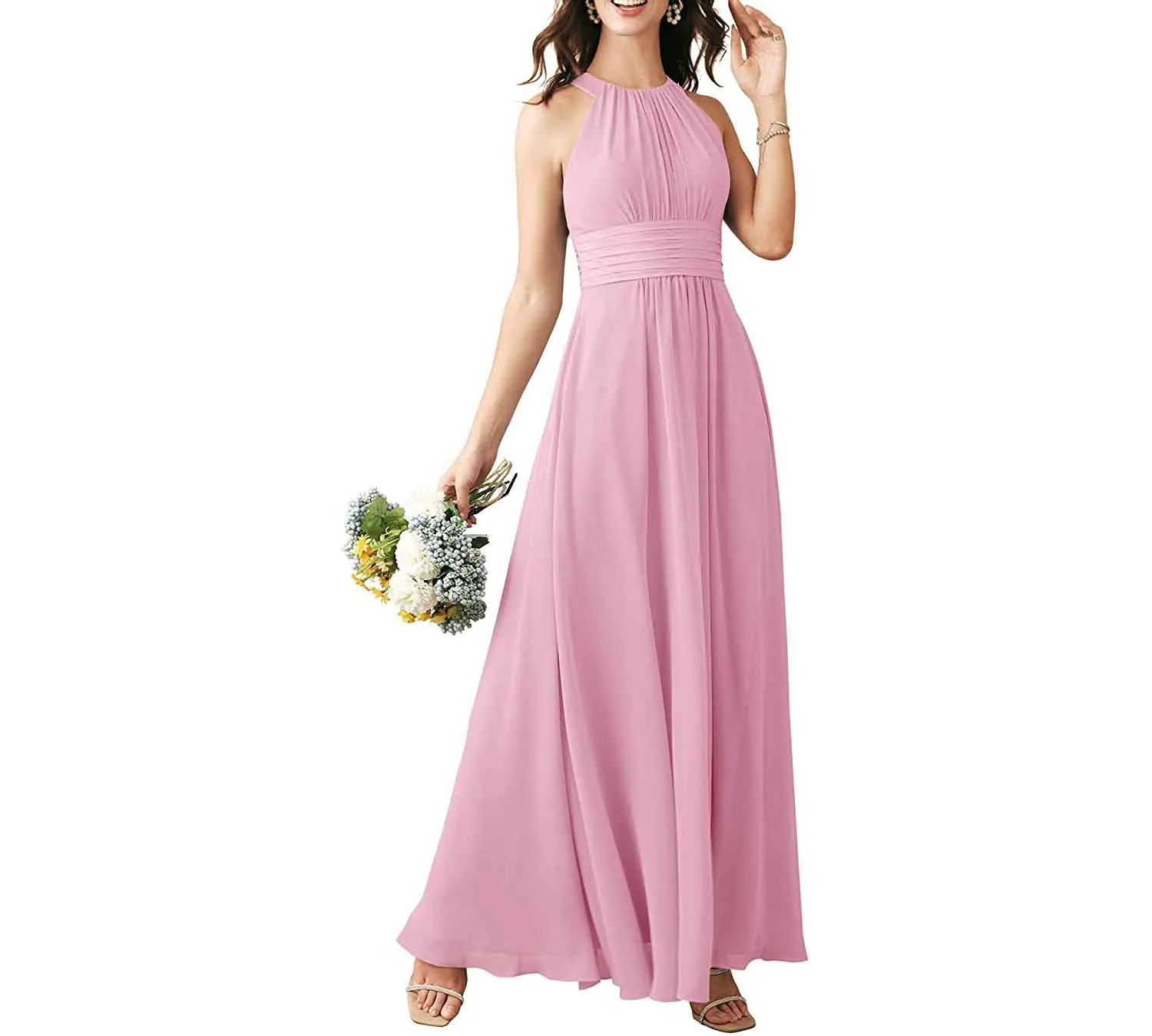 Long Chiffon Bridesmaid Dresses Wedding Party Prom Special Occasion