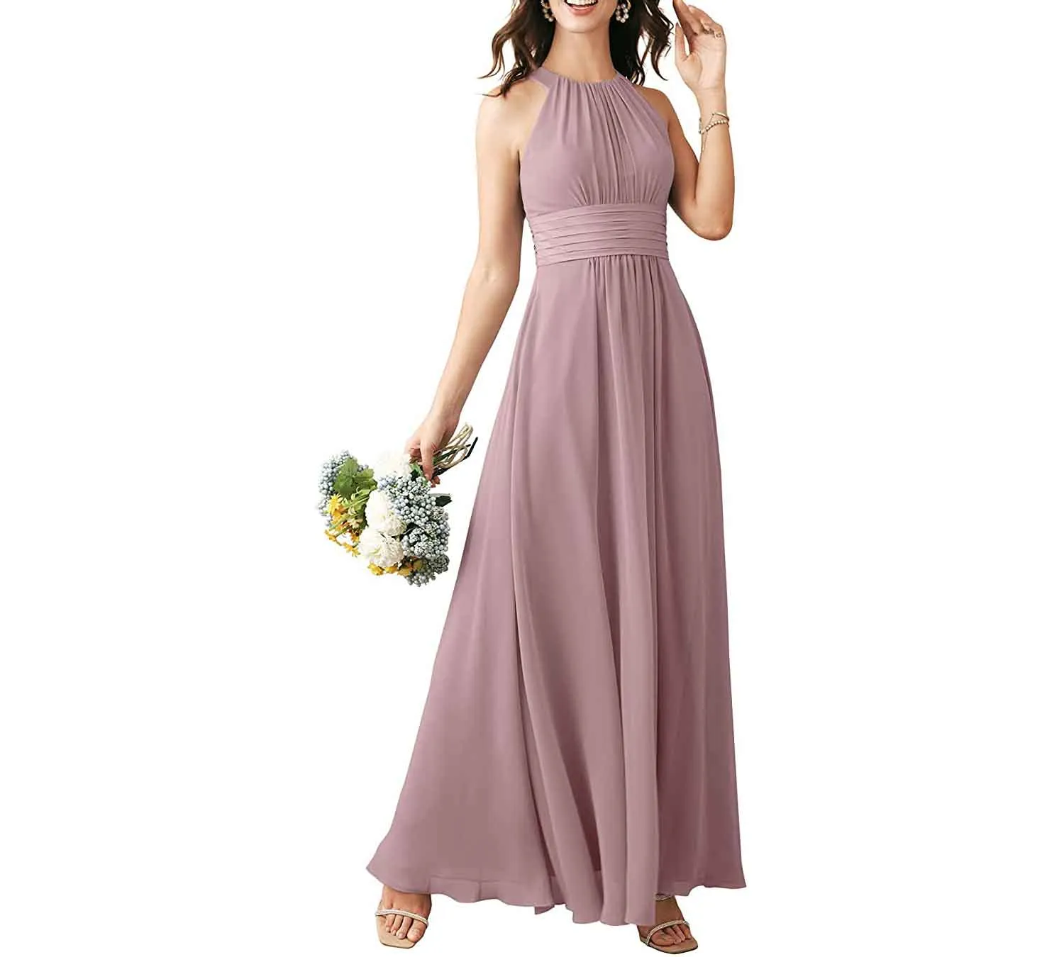 Long Chiffon Bridesmaid Dresses Wedding Party Prom Special Occasion