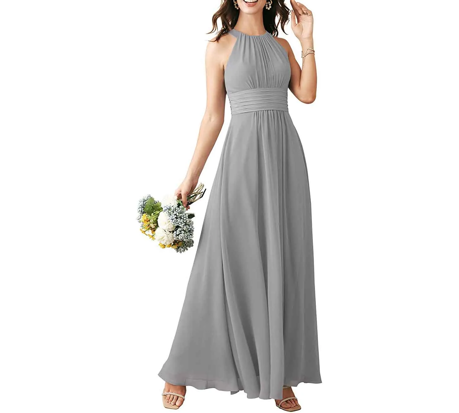 Long Chiffon Bridesmaid Dresses Wedding Party Prom Special Occasion