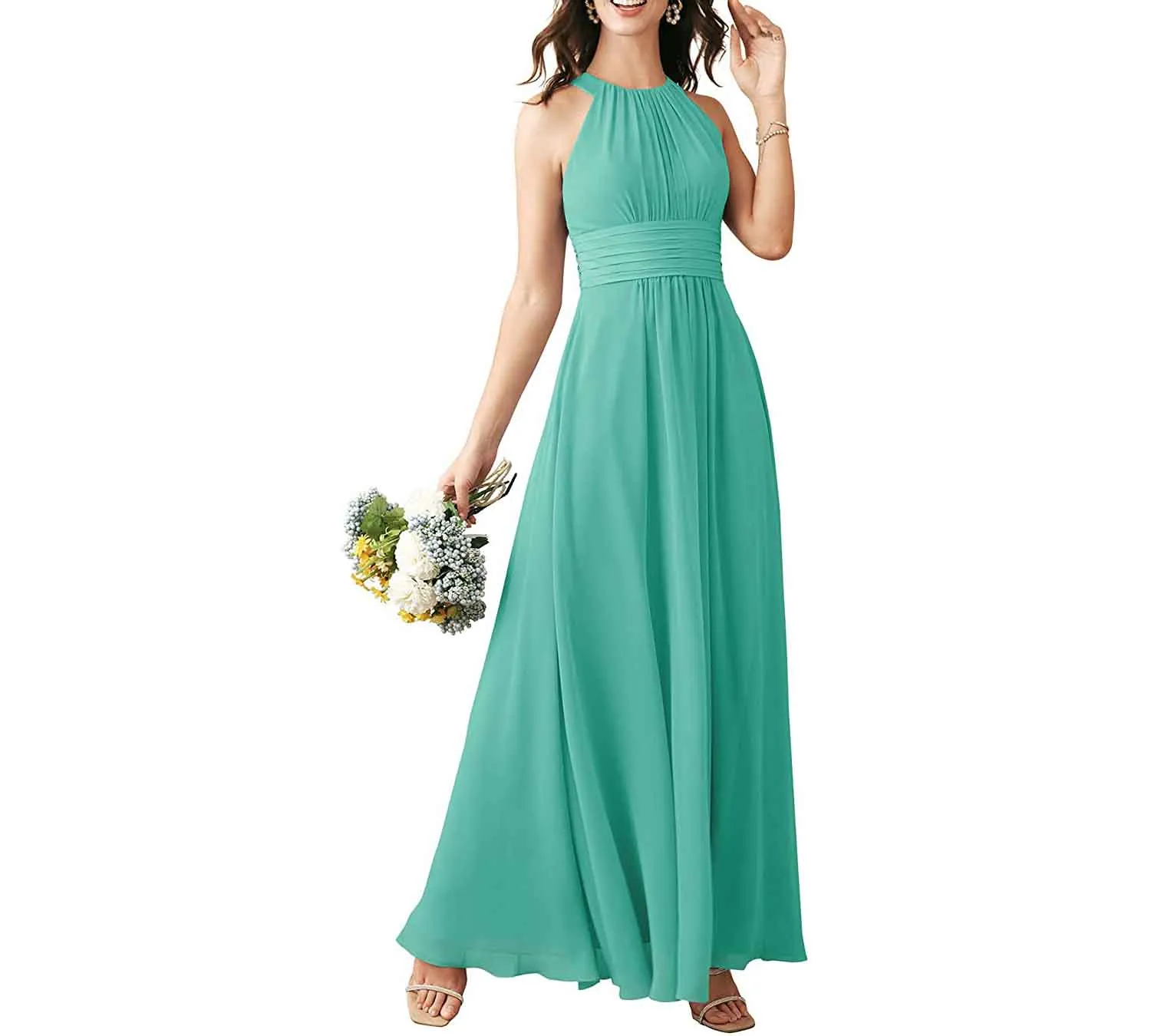 Long Chiffon Bridesmaid Dresses Wedding Party Prom Special Occasion