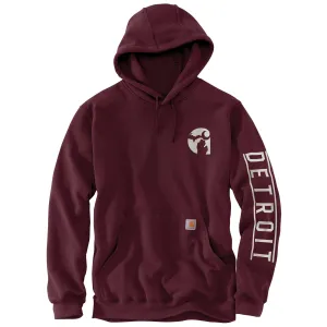 Loose Fit Midweight Hooded Detroit Graphic Sweatshirt