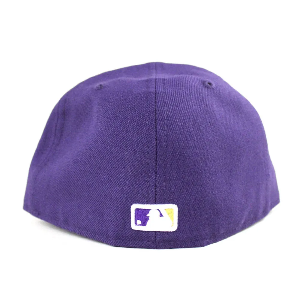 Los Angeles Dodgers New Era 59Fifty Fitted Hat (LA Lakers Color Gray Under Brim)