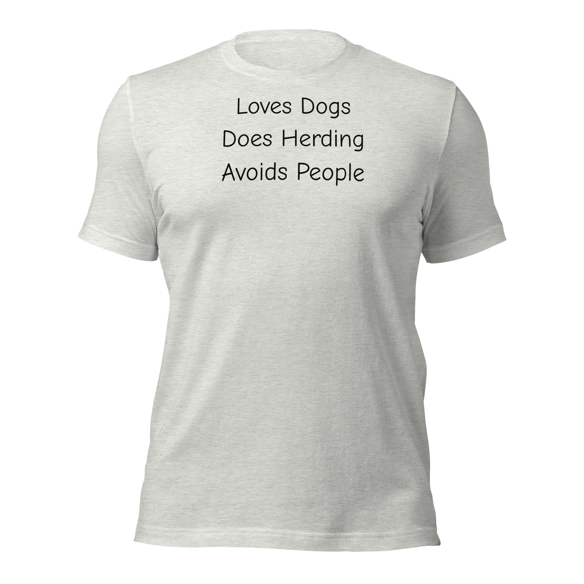 Loves Dogs, Does Herding T-Shirts - Light