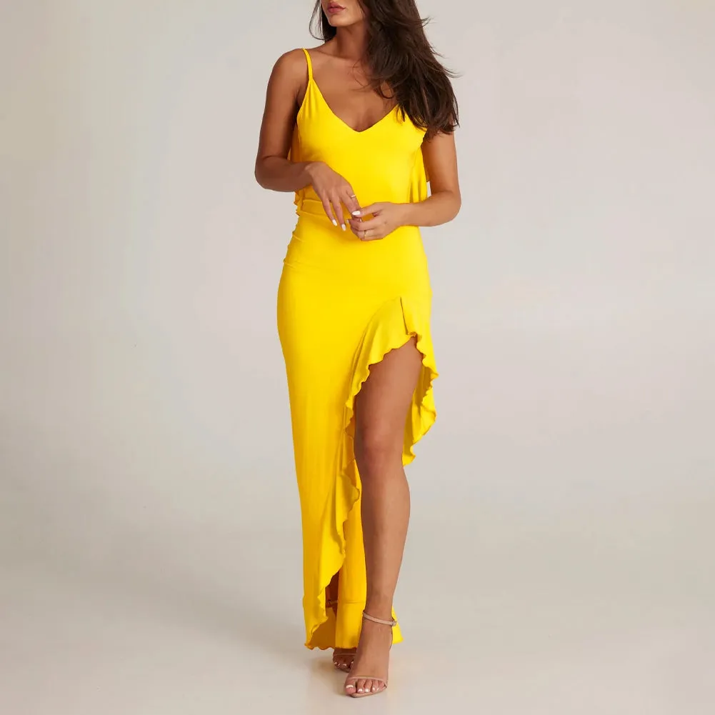 Low Back Bum Ruching Dress