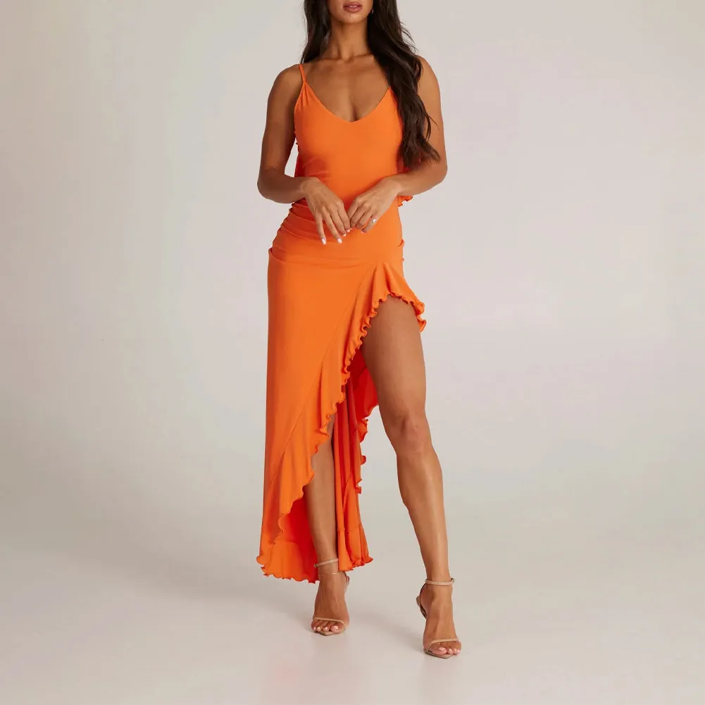Low Back Bum Ruching Dress