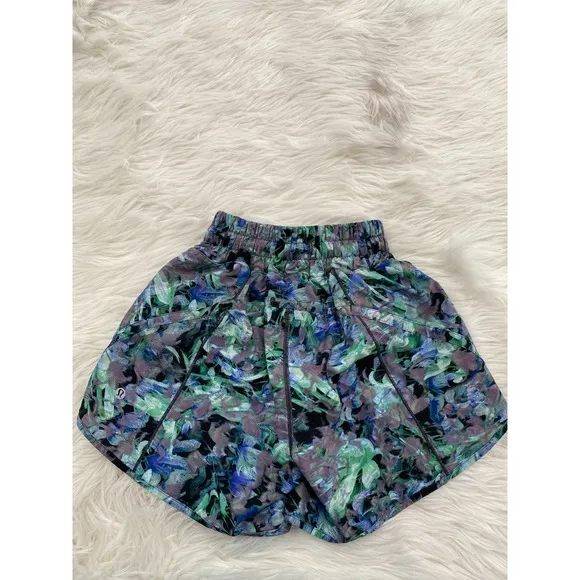 Lululemon Track That Mid-Rise Short 5&quot; Rapid Flourish Multi Sz 2