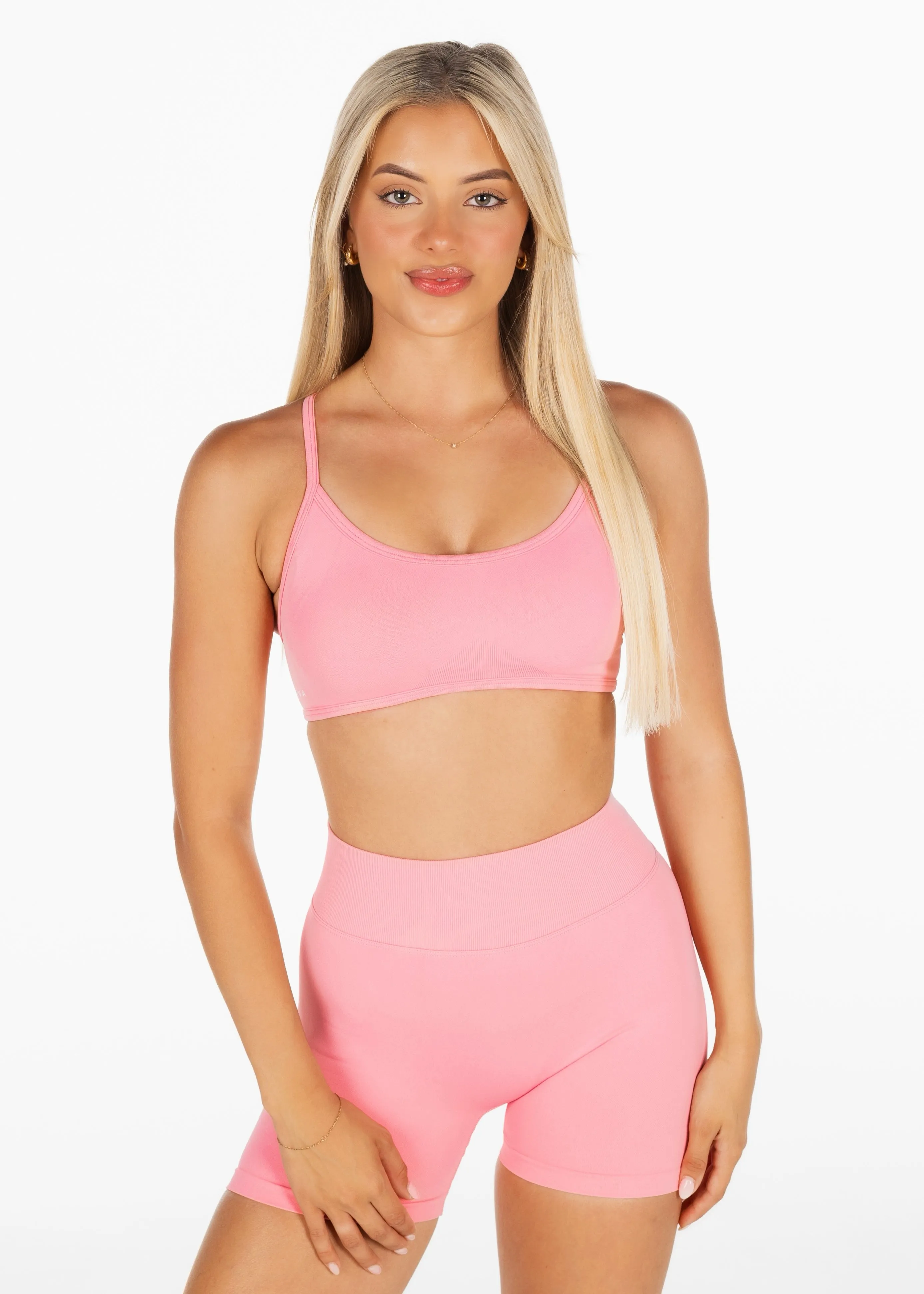 Lycra Seamless Short 4.5" - Soft Pink