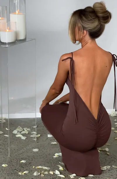 Mabel Maxi Dress - Chocolate