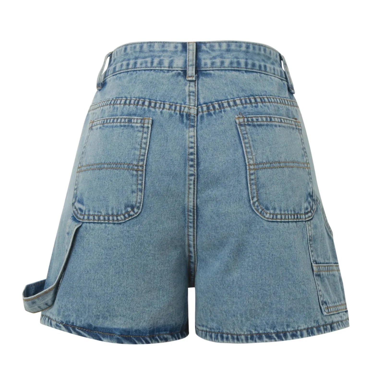 Madison Cotton Denim High-Waist Shorts