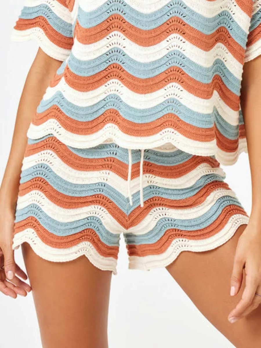 Make Waves Short in Del Mar Stripe