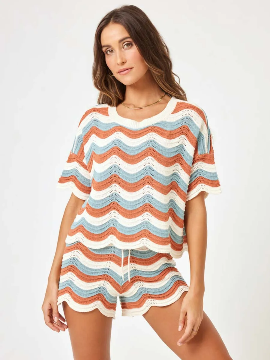 Make Waves Short in Del Mar Stripe