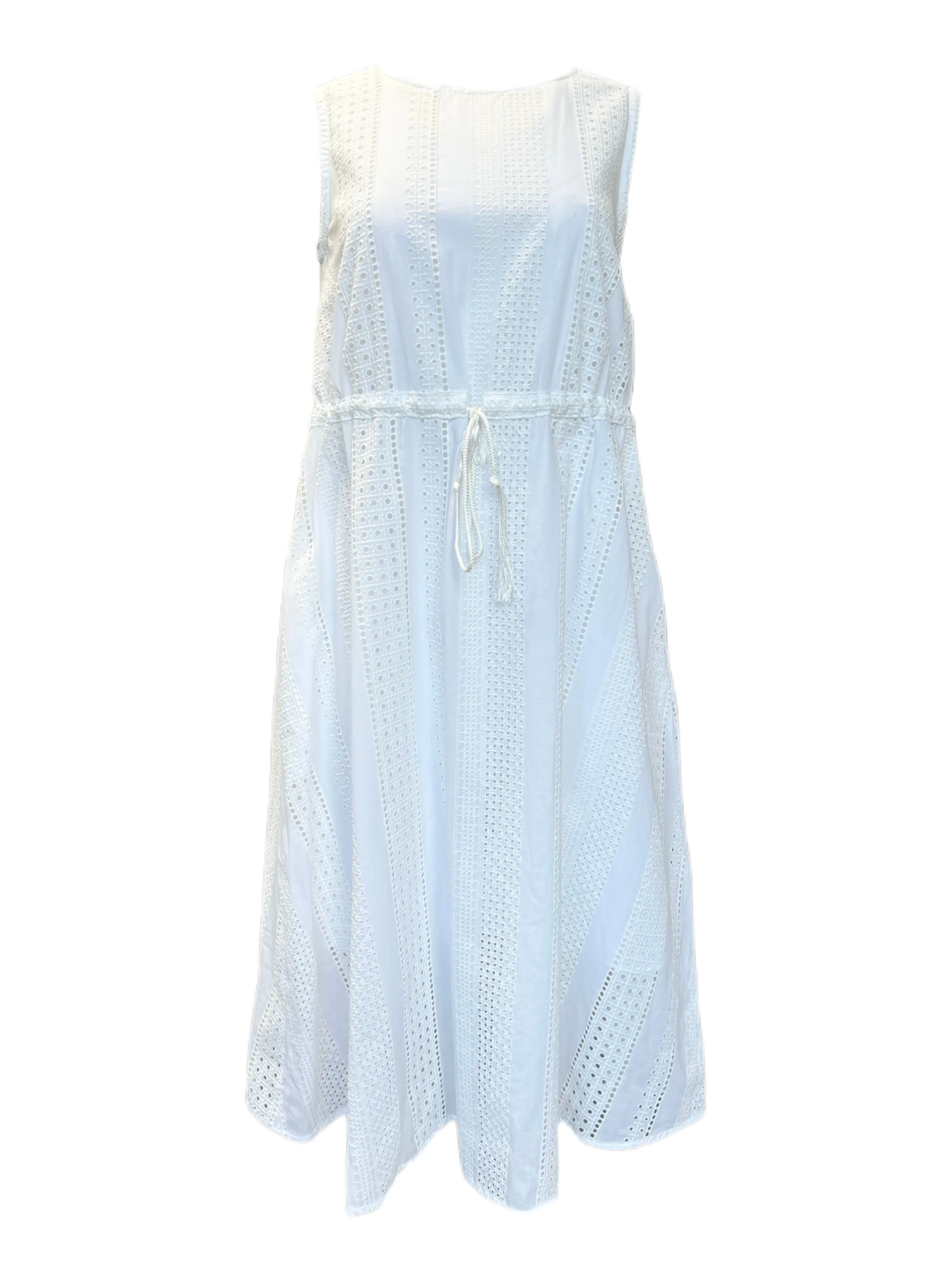 Marella By Max Mara Women's White Neptune Cotton A Line Dress NWT