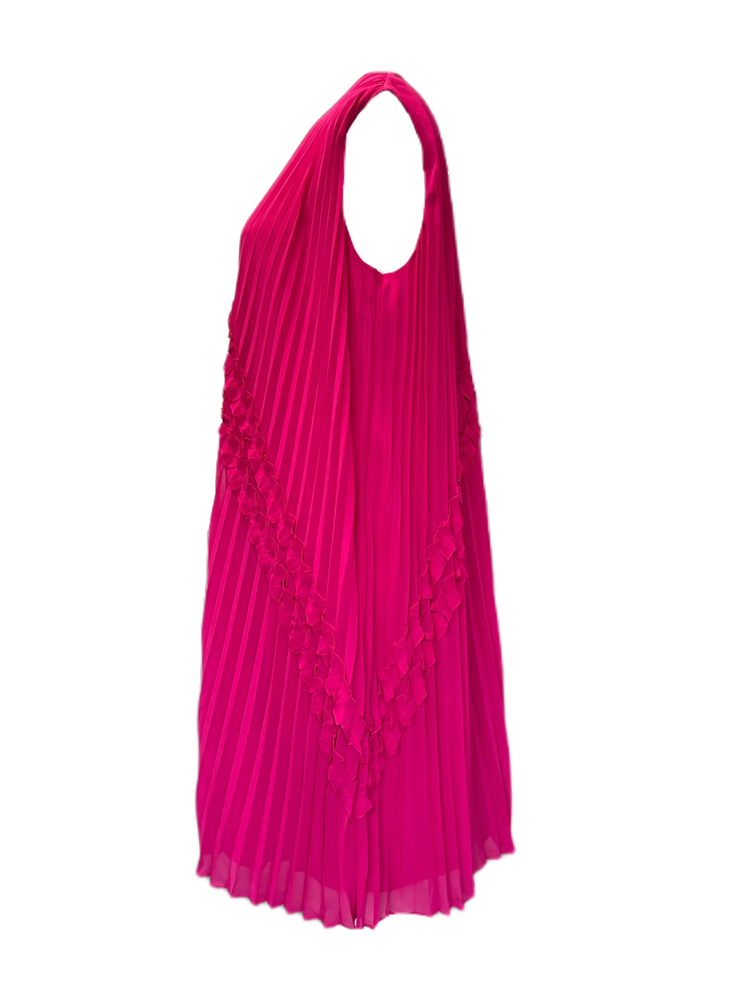 Marina Rinaldi Women's Pink Dadaismo Pleated Dress NWT