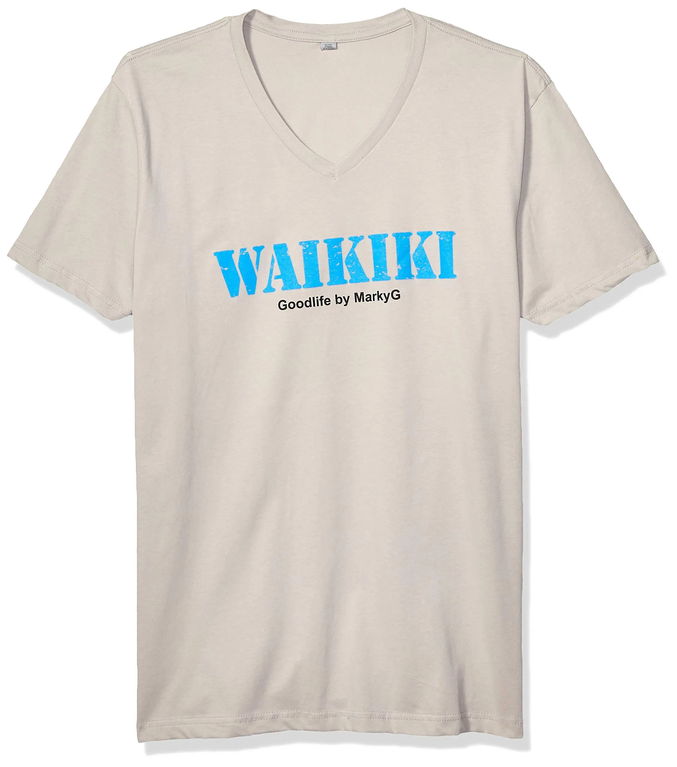 Marky G Apparel Men's Hilton Head Graphic Printed Premium Fitted Sueded Short Sleeve V-Neck T-Shirt