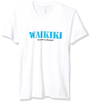 Marky G Apparel Men's Hilton Head Graphic Printed Premium Fitted Sueded Short Sleeve V-Neck T-Shirt