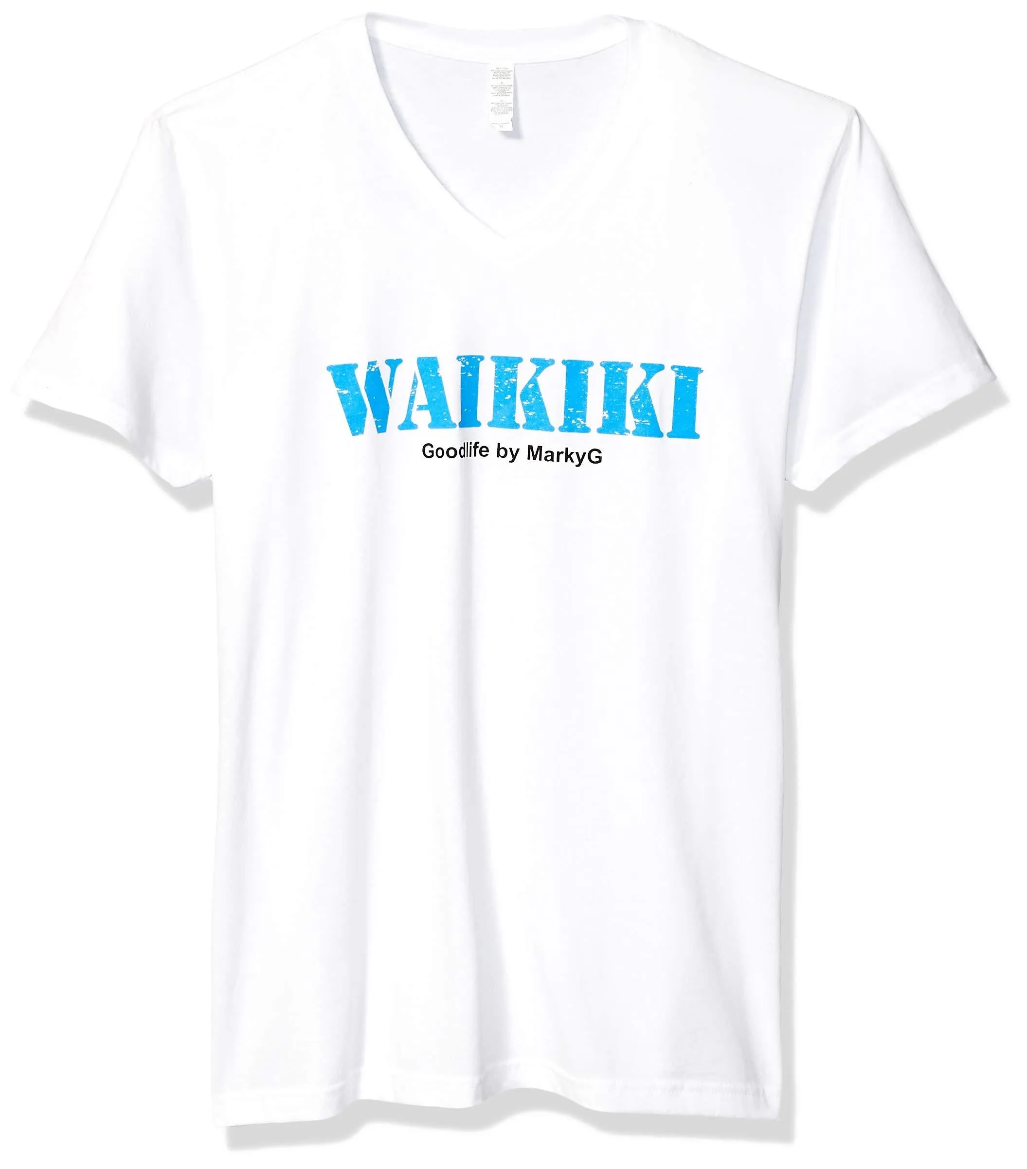 Marky G Apparel Men's Hilton Head Graphic Printed Premium Fitted Sueded Short Sleeve V-Neck T-Shirt
