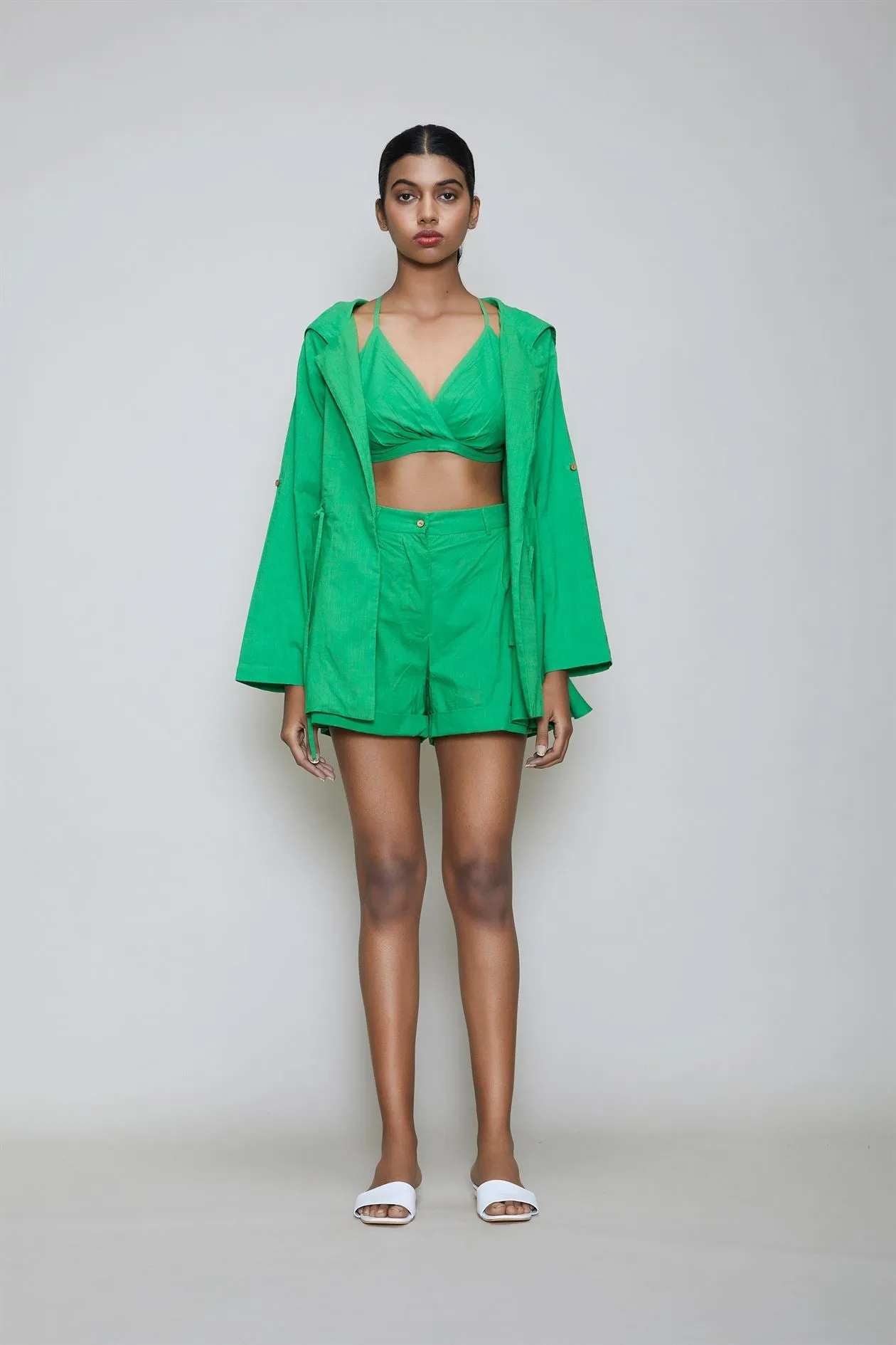 MATI   I   Hooded Jacket And Shorts 3 Pcs Set