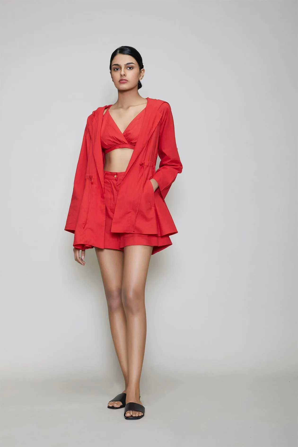 MATI   I   Hooded Jacket And Shorts 3 Pcs Set