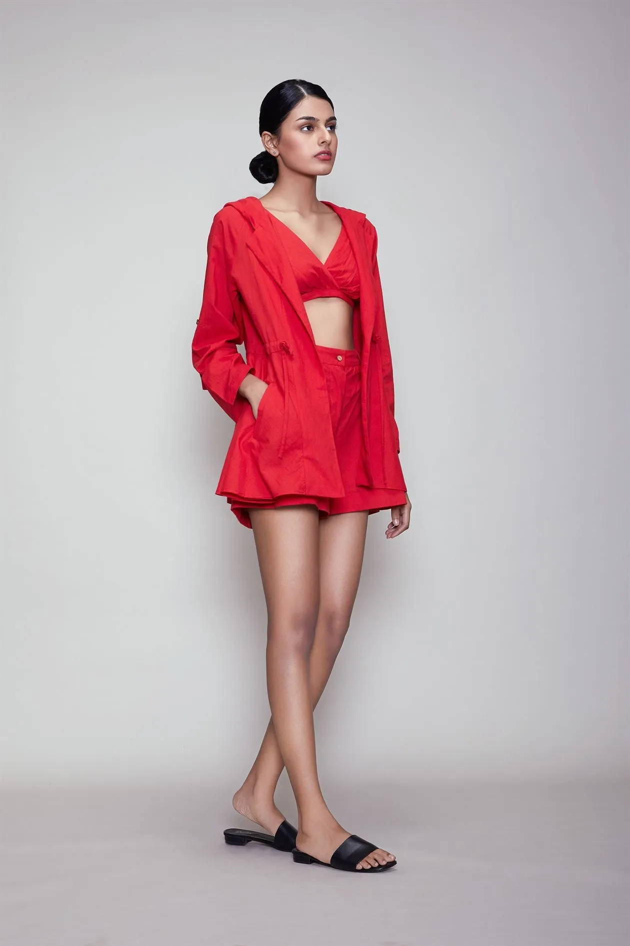 MATI   I   Hooded Jacket And Shorts 3 Pcs Set