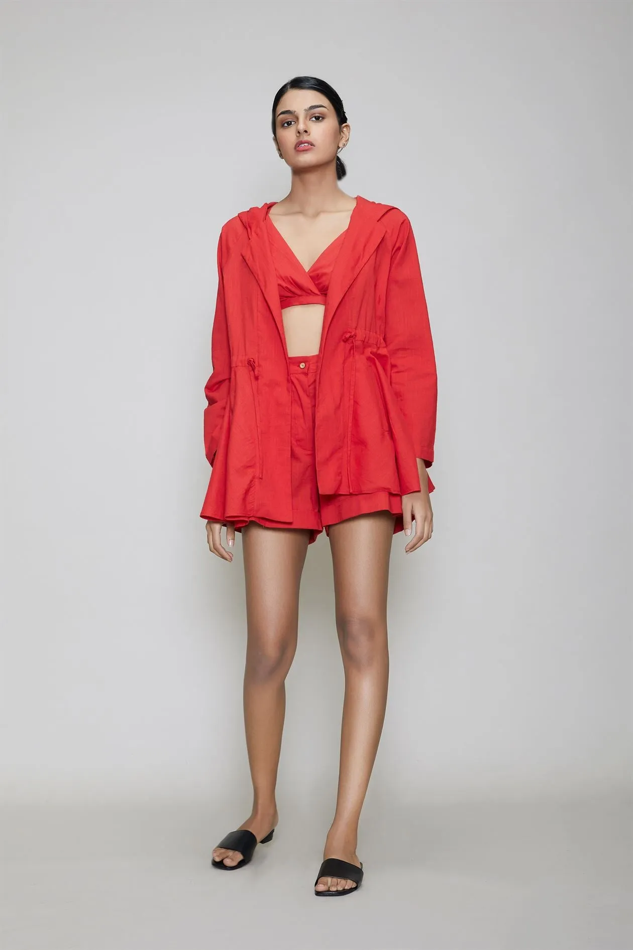 MATI   I   Hooded Jacket And Shorts 3 Pcs Set
