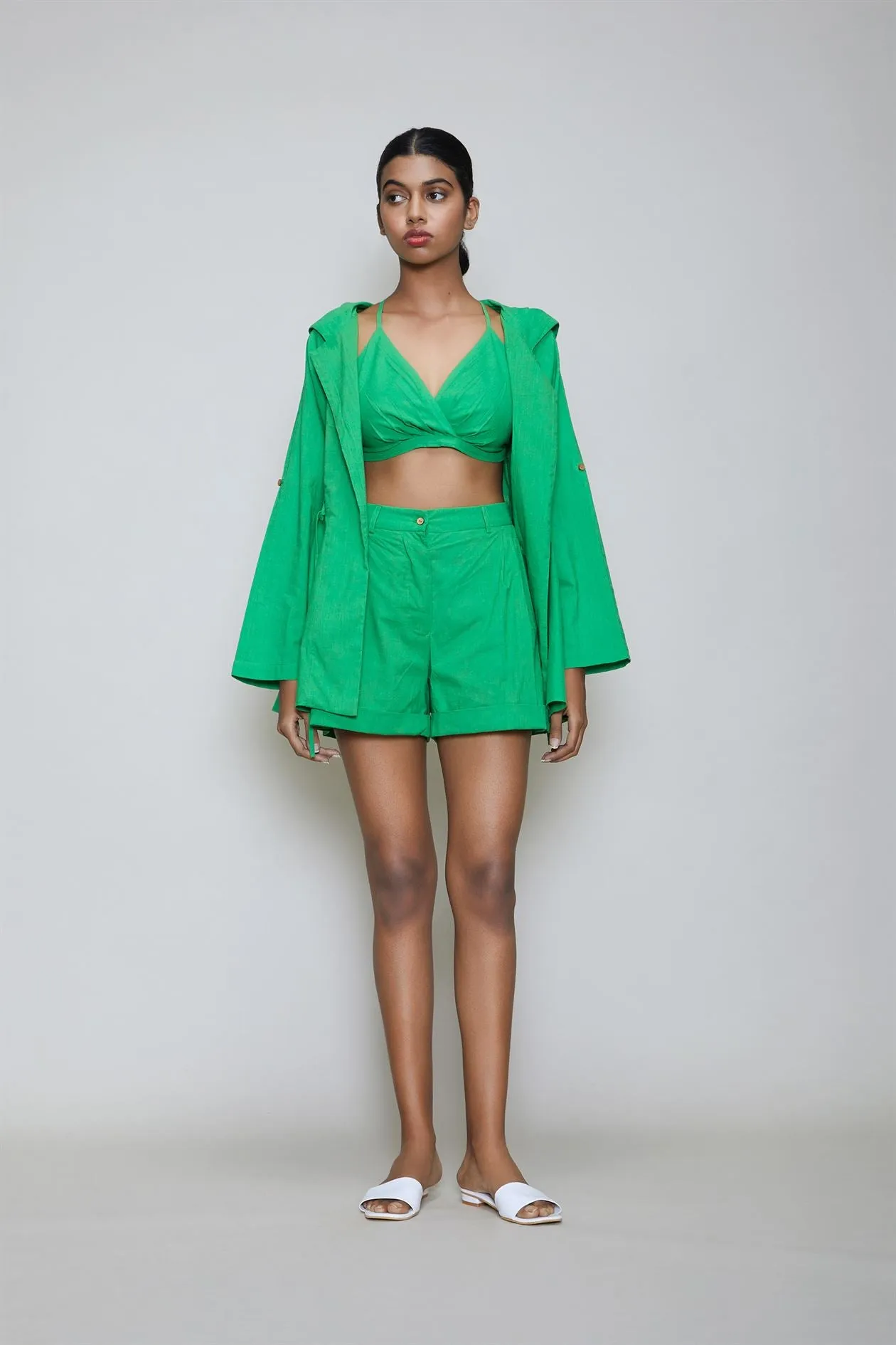MATI   I   Hooded Jacket And Shorts 3 Pcs Set