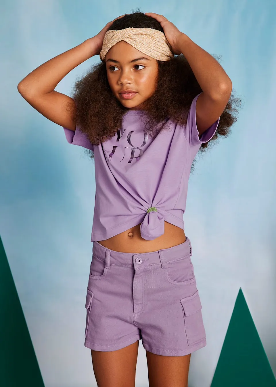 Mayoral Older Girls Shorts 6218 Lilac