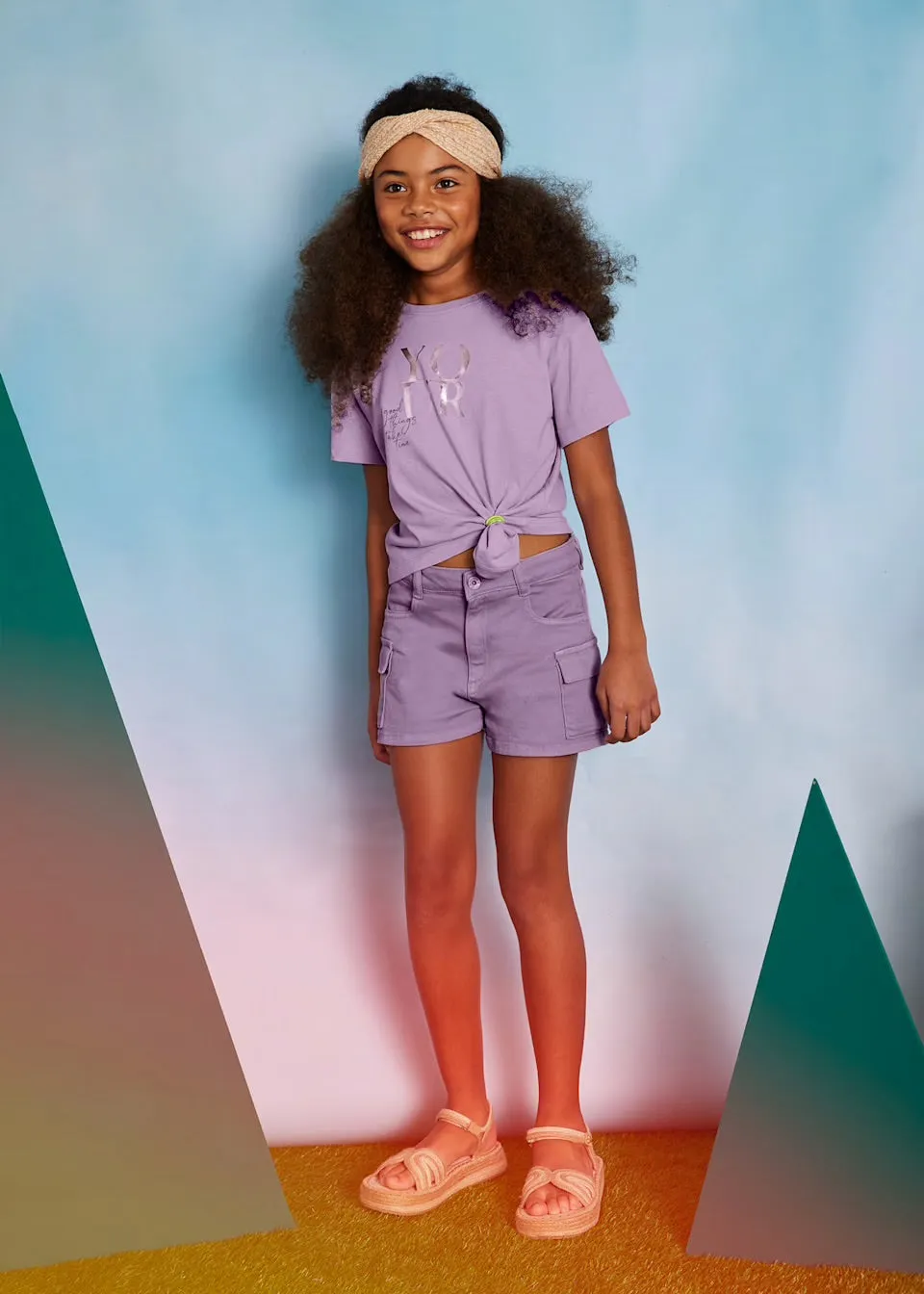 Mayoral Older Girls Shorts 6218 Lilac