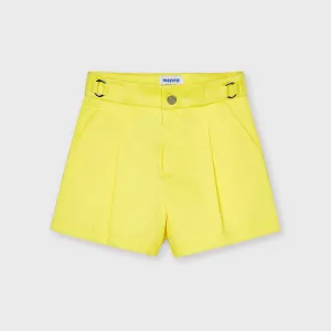 Mayoral Yellow Satin Pocket Shorts