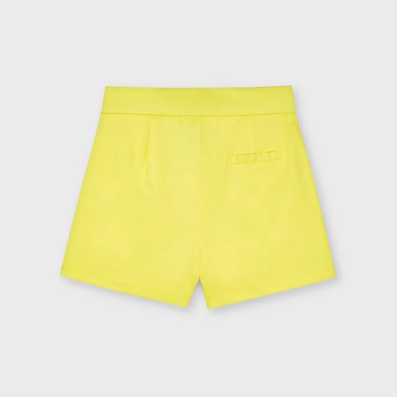 Mayoral Yellow Satin Pocket Shorts